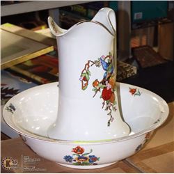 VINTAGE MATCHING BASIN AND PITCHER
