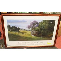 LARGE GLASS FRAMED CURTIS WILSON COST 1985