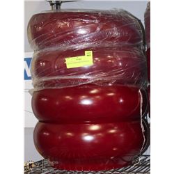 LOT OF 4 BURGUNDY PLANTERS.