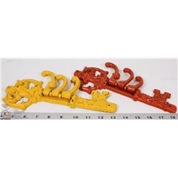 2 METAL WALL MOUNT COAT HANGERS