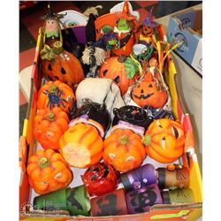 LARGE FLAT W/HALLOWEEN T-LITE DECOR &