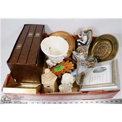 LARGE LOT OF COLLECTIBLES INCL PLATE, ORNAMENTS