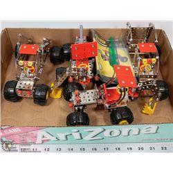 FLAT OF 4 STANLEY EXCAVATORS (CONSTRUCT AND PLAY)