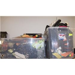 2 XL TUBS OF ASSORTED HALLOWEEN DECORATIONS