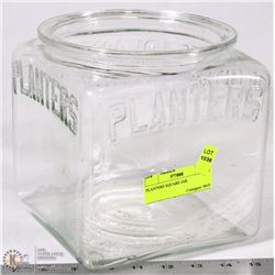 PLANTERS SQUARE JAR.