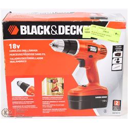 BLACK & DECKER 18VOLT CORDLESS DRILL