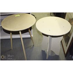 SET OF TWO DECORATOR/DISPLAY TABLES