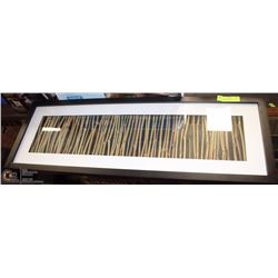 SHADOW BOX BAMBOO FRAMED PICTURE 13.5"X38".