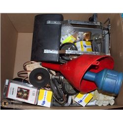 LOT OF MISC ELECTRICAL, HARDWARE AND MORE
