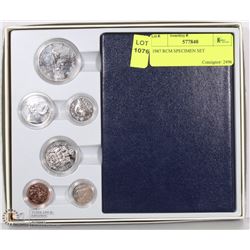 1987 RCM SPECIMEN SET