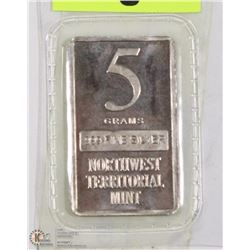 GROUP OF 4 SILVER 5 GRAM BARS