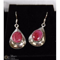 #8-NATURAL RED RUBY EARRINGS