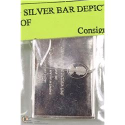 STERLING SILVER BAR DEPICTING OPENING OF