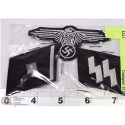 REPLICA GERMAN NAZI UNIFORM INSIGNIA, MARKED ON