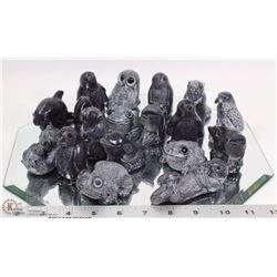 COLLECTION OF WOLF ORIGINAL HANDMADE CARVINGS