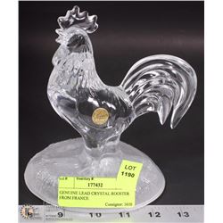 GENUINE LEAD CRYSTAL ROOSTER FROM FRANCE