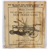 Image 1 : 1927 JOHNE DEERE PLOW WORKS CATALOGUE