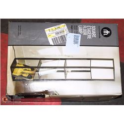 HOMETRENDS SQUARE FLOOR LAMP & IVORY SHADE