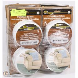 BUNDLES OF 4 PACKS FURNITURE SLIDERS,32 TOTAL