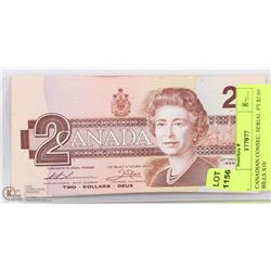 CANADIAN CONSEC. SERIAL #'S $2.00 BILLS X10