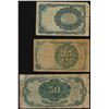 Image 2 : Lot of (3) Assorted Fifth Issue Fractional Currency Notes