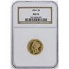 Image 1 : 1854 $3 Indian Princess Head Gold Coin NGC AU55