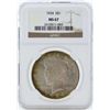 Image 1 : 1924 $1 Peace Silver Dollar Coin NGC MS67