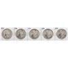 Image 1 : Lot of (5) Assorted Date $1 Morgan Silver Dollar Coins