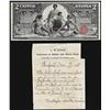 Image 1 : 1896 $2 Educational Silver Certificate Note with Personal Letter