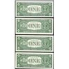 Image 2 : Lot of (4) 1963 $1 Federal Reserve Notes