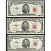 Image 1 : Lot of (3) 1953 & 1963 $5 Legal Tender Notes