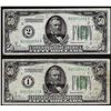 Image 1 : Lot of (2) 1928A $50 Federal Reserve Notes New York