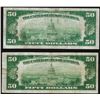 Image 2 : Lot of (2) 1928A $50 Federal Reserve Notes New York