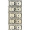 Image 1 : Lot of (5) 1953 $5 Silver Certificate Notes