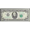 Image 1 : 1985 $20 Federal Reserve Note Triple ERROR Gutter Fold Misalignment Inking