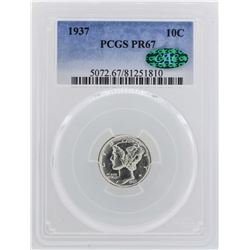 1937 Mercury Dime Proof Coin PCGS PR67 CAC