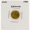 Image 1 : 1783 Charles III Spanish 1/2 Escudos Gold Coin