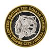 Image 1 : .999 Silver Silver City Las Vegas, Nevada $10 Limited Edition Gaming Token