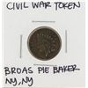 Image 1 : 1863 Civil War Token Broas Brothers Pie Baker New York, New York