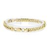 Image 2 : 18KT Yellow and White Gold Link Style Bracelet