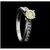 Image 4 : 14KT White Gold 1.17ctw Diamond Wedding Ring