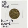 Image 1 : 1863 Civil War Token D.L. Wing Albany New York