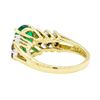 Image 3 : 1.80 ctw Emerald And Diamond Ring - 14KT Yellow Gold