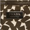 Image 6 : Prada Beige Tan Canvas Olive Green Leather Tote Shoulder Bag