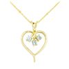 Image 2 : 0.30 ctw Blue Topaz Pendant with Chain - 14KT Yellow Gold