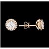 Image 2 : 1.64 ctw Diamond Earrings - 14KT Rose Gold