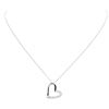 Image 1 : 0.20 ctw Diamond Heart Shaped Pendant with Chain - 14KT and 18KT White Gold