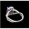 Image 3 : 14KT White Gold 1.97 ctw Tanzanite and Diamond Ring