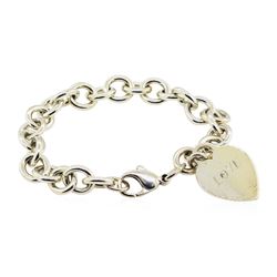 Tiffany and Company Heart Charm Bracelet - Sterling Silver