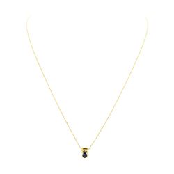 1.30 ctw Sapphire Pendant - 14KT Yellow Gold